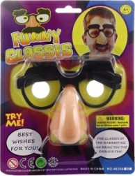 Karnevalové brýle s nosem a knírem