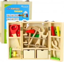 Dřevěná sada malého kutila v kufříku, 35 dílů