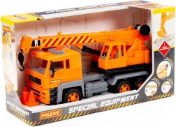 Hračka žeriav s pohyblivým hákem a ručním navijákem