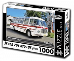 Puzzle Retro-auta Škoda 706 RTO LUX autobus 1000 dílků