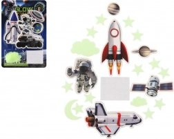 Svítící vesmírné dekorace na zeď a strop