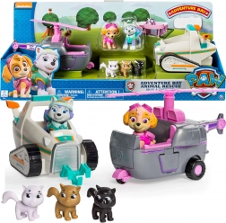 Paw Patrol záchranný set Skye a Everest – helikoptéra, sněžný skútr a figurky koťátek