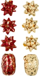 Sada stříbrných kokard a vázacích stuh