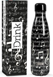 Termosová láhev černá music 500 ml