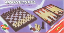 Sada magnetických cestovních her – šachy, dáma a vrchcáby