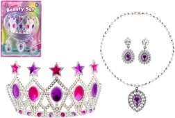 Dětská sada krásy s korunou, náhrdelníkem a náušnicemi
