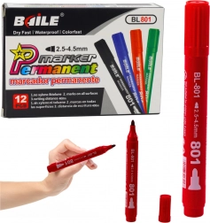 permanentní voděodolný marker červený 2,5–4,5 mm