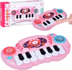 Interaktivní dětské klávesy ve tvaru kočičky se světly a melodiemi