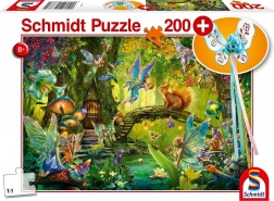 Schmidt puzzle Víly v lese 200 dílků s dárkem vílí hůlky