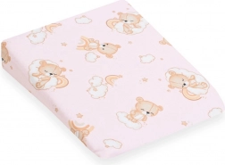 Potah na dětský klínový polštář 30×37 cm růžový medvídek