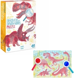 Edukativní puzzle Objevte dinosaury Londji, 200 dílků s lupami