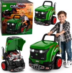Traktor malého mechanika na šroubování se světly, zvuky a parou