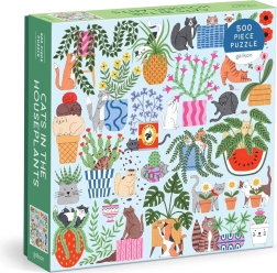 Čtvercové puzzle Kočky v květináčích 500 dílků GALISON