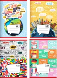 školní sešit A5 30 listů linkovaný – slovníček 8 mm