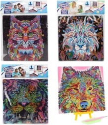 Diamantové malování Zvířata na kartonu 20x20 cm