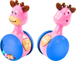 Interaktivní hračka Kolísající Jelen s Píšťalkou - Růžový