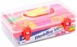 Modelovací sada s plastelínou 7 barev, tvořítky a válečkem (550 g)