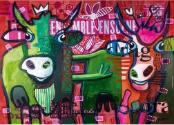 Puzzle HEYE Pruhované krávy 1000 dílků