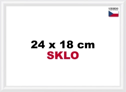Plastový fotorámeček 24 × 18 cm – bílý
