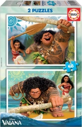 Disney puzzle Odvážná Vaiana 2 x 48 dílků