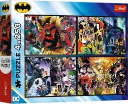Puzzle 4 × 250 dílků BATMAN