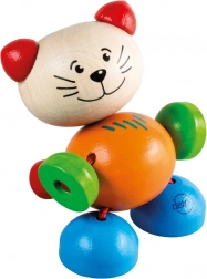 Detoa dřevěná kočička na gumičce