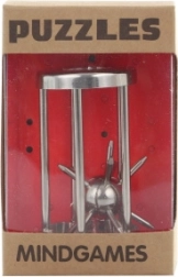 Kovový hlavolam Ježek v kleci