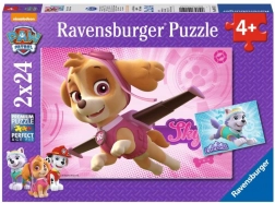 Ravensburger puzzle Paw Patrol Skye a Everest 2×24 dílků