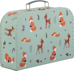 A Little Lovely Company sada dvou kartonových kufříků pro děti s motivem lesních zvířátek – Kamarádi