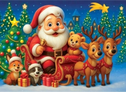 Dřevěné puzzle Santa Claus 40 dílků WOODEN CITY