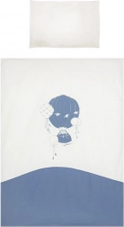 Dětské bavlněné povlečení do postýlky BELISIMA Ballons 90 × 120 cm, modré, 3dílné