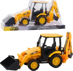 Stavební bagr se dvěma lžícemi – žlutý