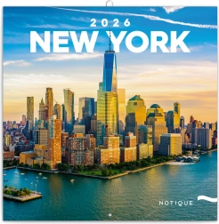 Poznámkový kalendář New York 2026