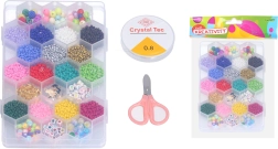 Sada korálků s provázkem, nůžkami a zapínáním