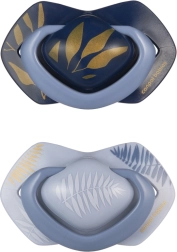 Canpol babies silikonový symetrický dudlík Light Touch Gold, 18m+, 2 ks, modrý