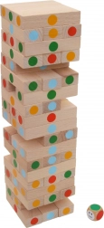 Věž Jenga přírodní s puntíky