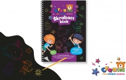 Škrabací barevné poznámkové bloky 14 × 20 cm, 10 listů