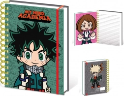 my hero academia chibi zápisník a5 s kroužkovou vazbou