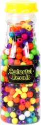 Barevná sada korálků v lahvičce