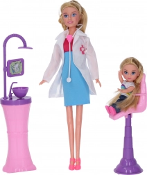 Panenka zubařka s holčičkou 29 cm