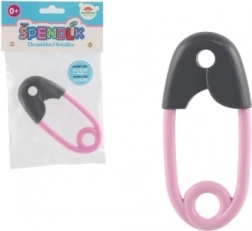 Chrastítko pro miminka ve tvaru špendlíku šedé a růžové