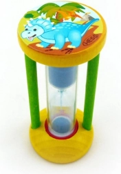 Přesýpací hodiny pro měření doby čištění zubů dinosaurus