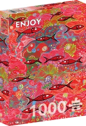 Puzzle Hluboká červená 1000 dílků