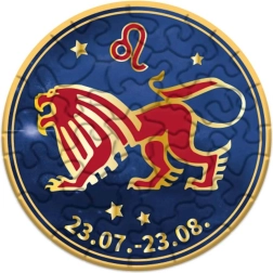 Kulaté puzzle zvěrokruh – Lev 33 dílků