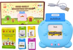 interaktivní vzdělávací tablet pro děti – výuka polštiny a angličtiny, 224 slov, modrý