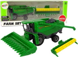 Zelený kombajn s přídavnou jednotkou – hračka pro děti
