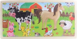 Dřevěné puzzle Na farmě 96 dílků