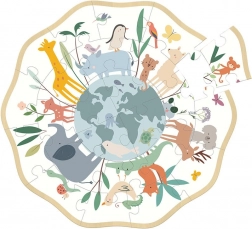 Kulaté puzzle Svět zvířat