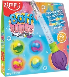 Šumivé bomby do koupele s magickým štětcem ZIMPLI KIDS