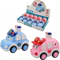 Policejní a Ambulance Auto na Stisknutí